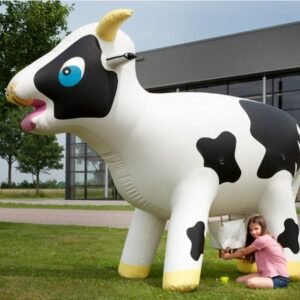 Jeu gonflable vache à traire à louer Toulouse